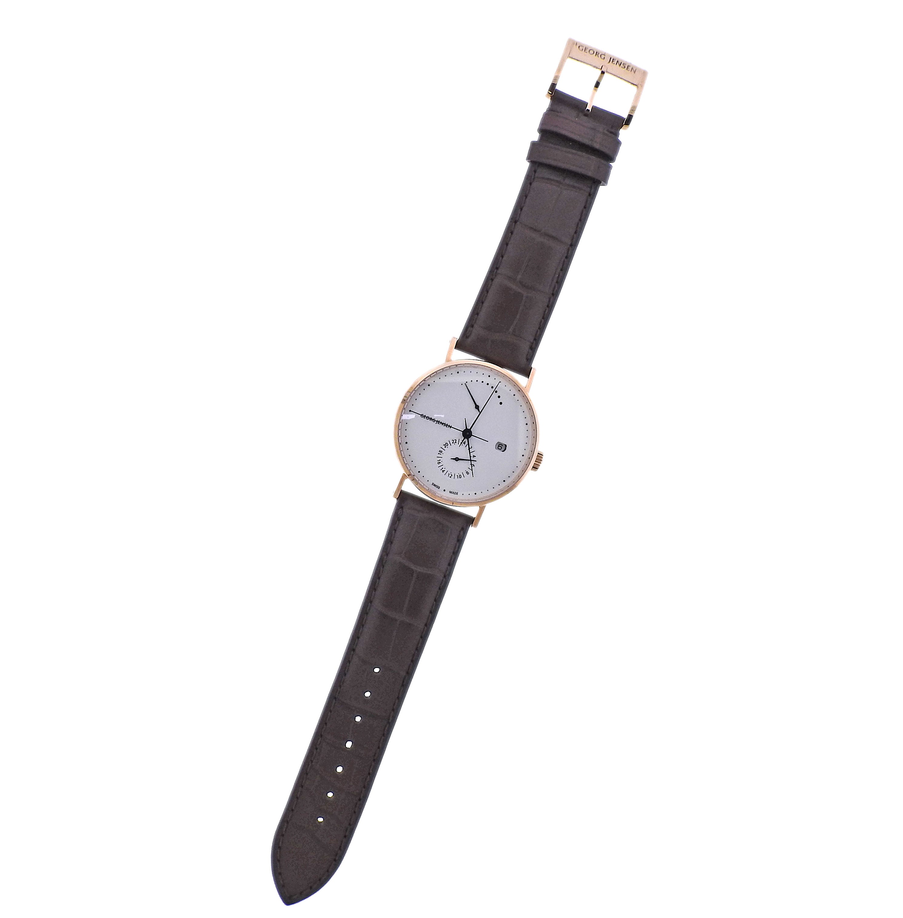 Georg Jensen Koppel 18k Gold Automatic GMT Men's Watch 3515423