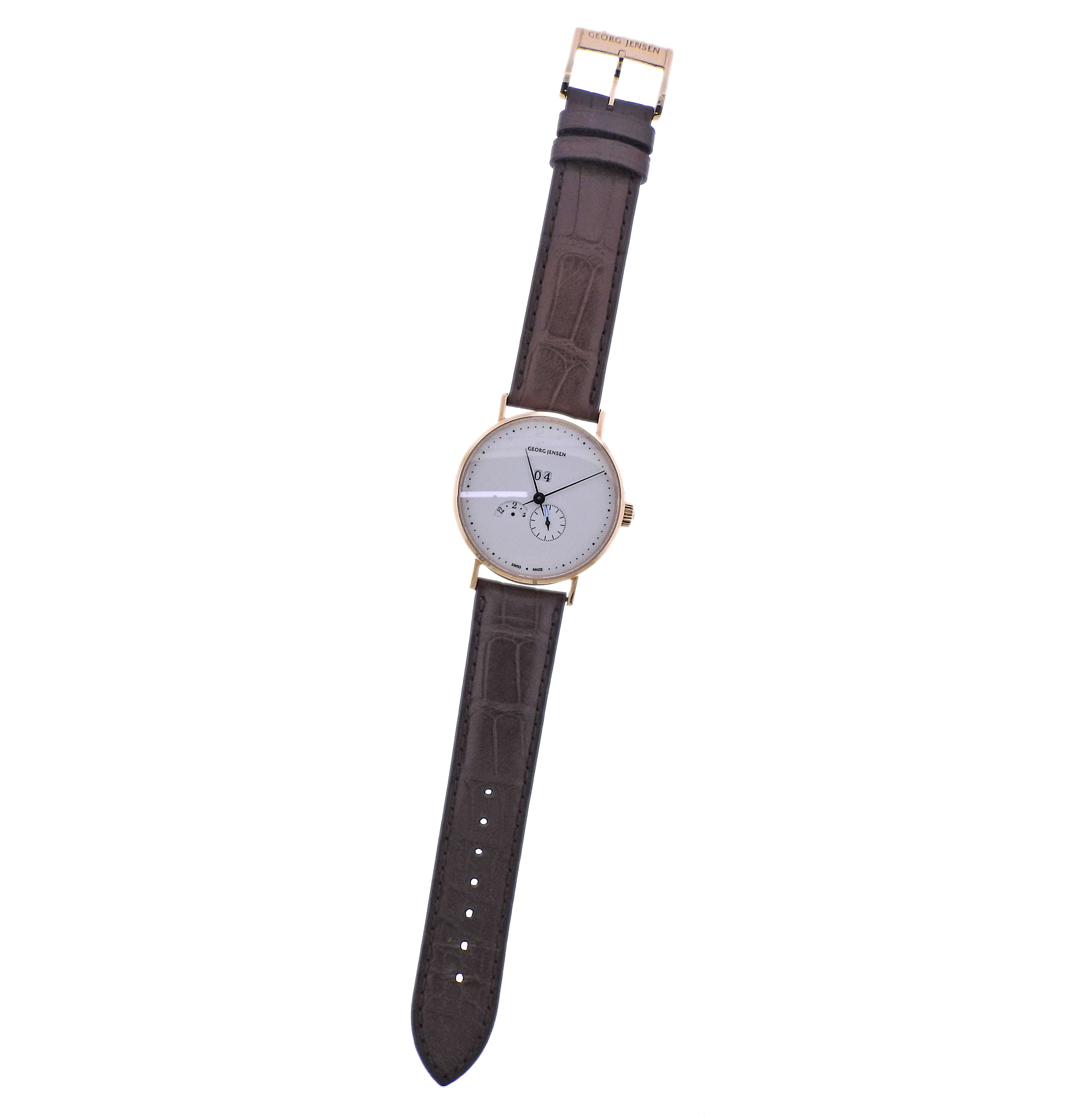 Georg Jensen Koppel 18k Gold Automatic Grand Date Annual Calendar Men's Watch 3515424