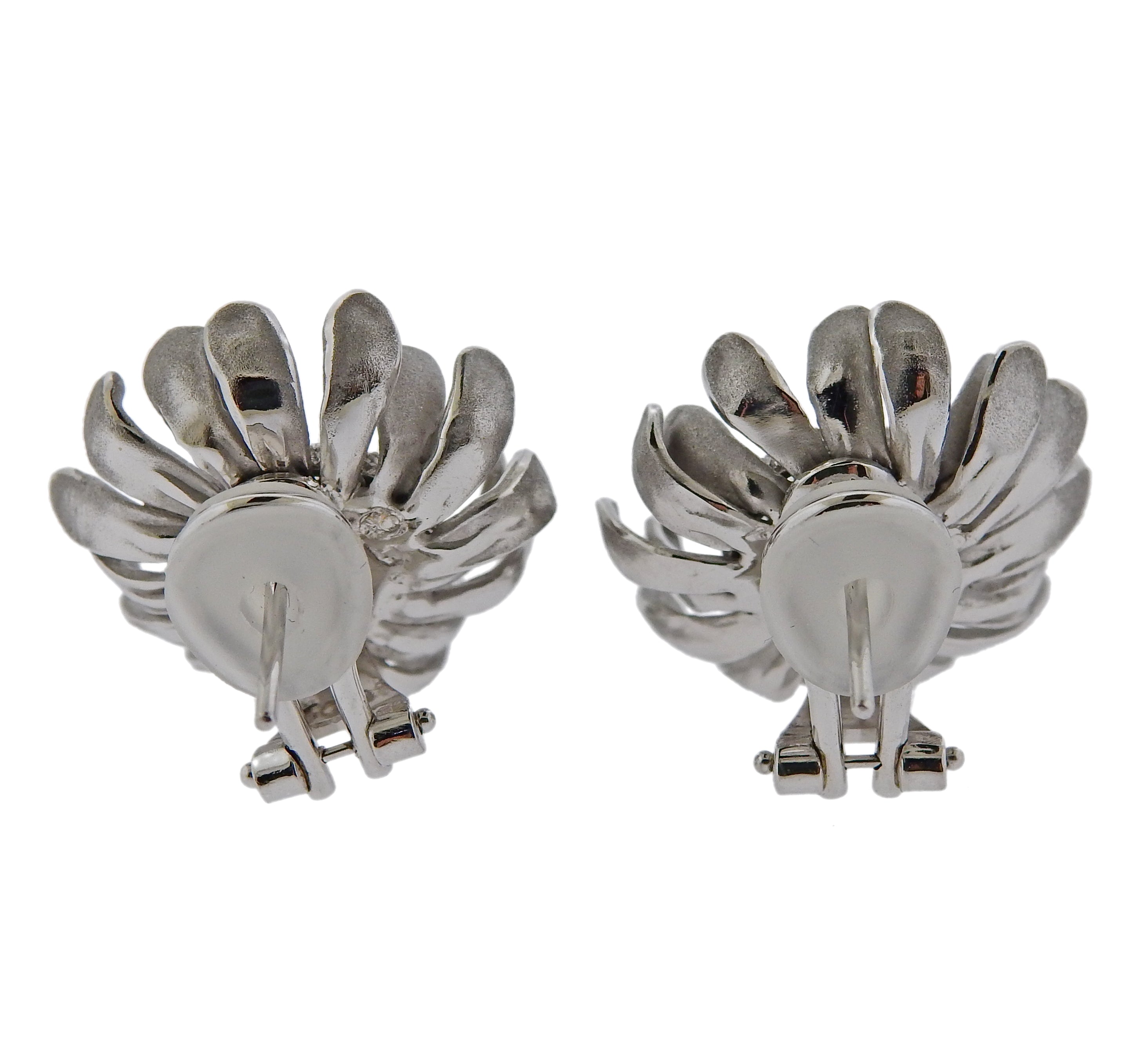 Annamaria Cammilli Prelude Diamond Gold Flower Earrings - Oak Gem