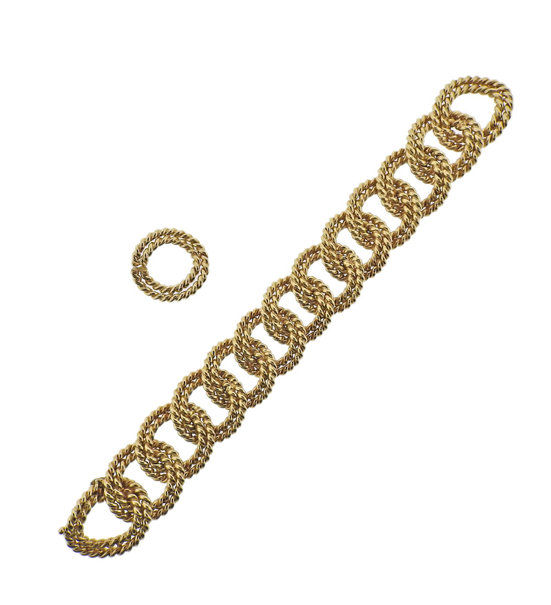 Verdura Gold Rope Link Bracelet