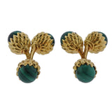 Tiffany & Co Schlumberger Malachite Gold Acorn Cufflinks - Oak Gem