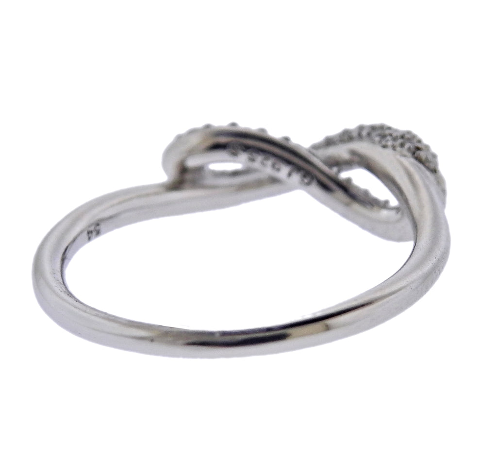 Georg Jensen Infinity Diamond Silver Ring 452 – Oak Gem