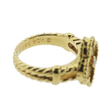 Van Cleef & Arpels Vintage Alhambra Diamond 18k Gold Ring Size 5.5 - Oak Gem