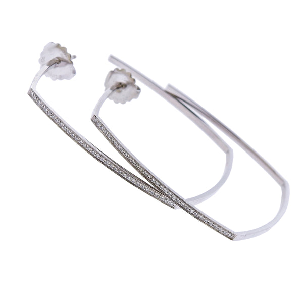 Tiffany & Co Gehry Torque Diamond Gold Hoop Earrings - Oak Gem
