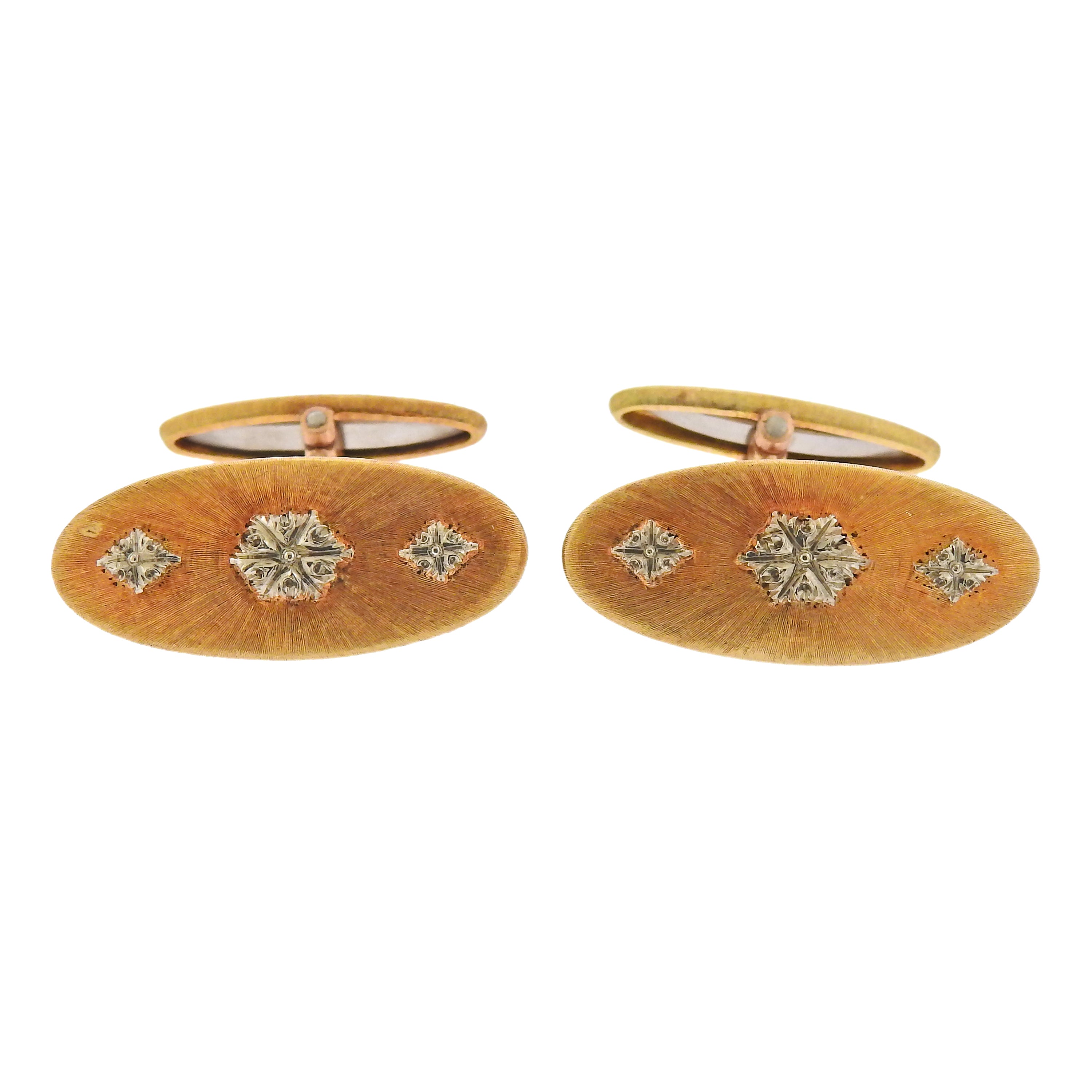 Buccellati Gold Classic Cufflinks - Oak Gem