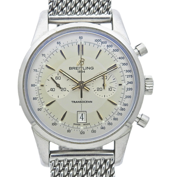 Breitling Transocean Chronograph Stainless Steel Watch AB0154