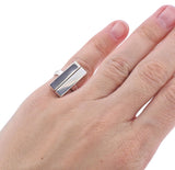 Georg Jensen Aria Silver Two Bar Ring 593 A