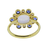 Maz Moonstone Diamond Sapphire Gold Ring