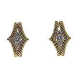 1960s Gold Diamond Earrings
