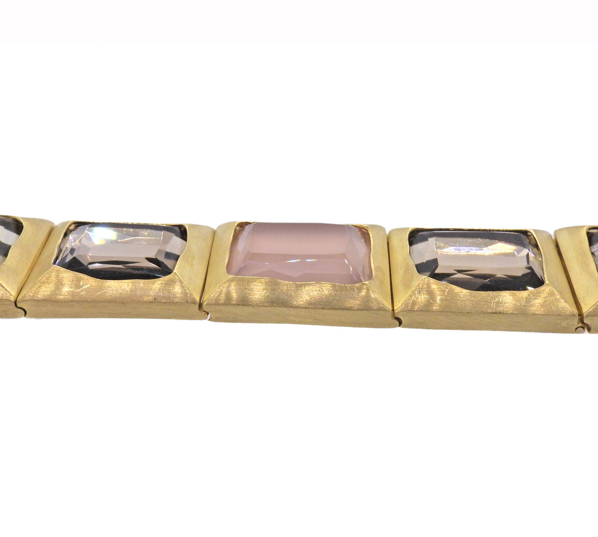 H. Stern Rose Quartz Diamond Lizard Gold Bracelet - Oak Gem