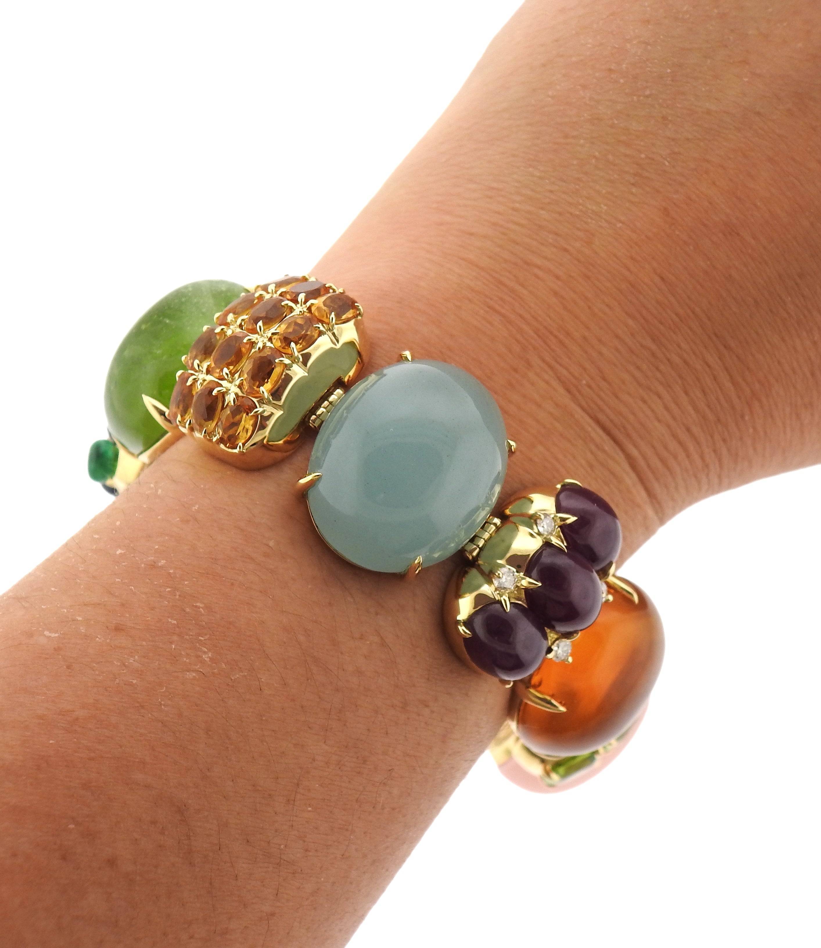 Seaman Schepps Rio Diamond Gem Set Gold Bracelet - Oak Gem