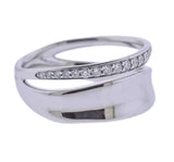 Georg Jensen Marcia Sterling Silver Diamond Ring 618 B