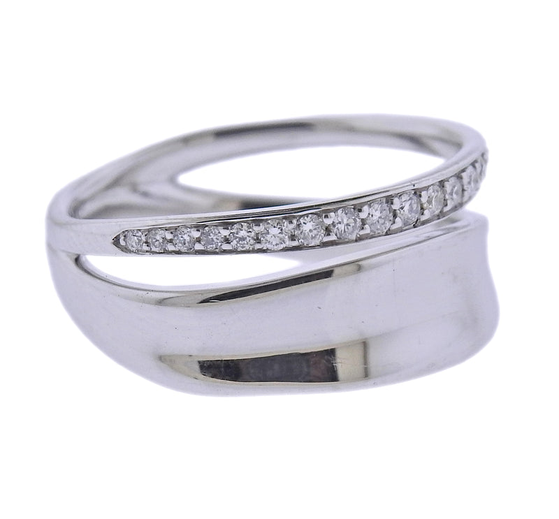 Georg Jensen Marcia Sterling Silver Diamond Ring 618 B