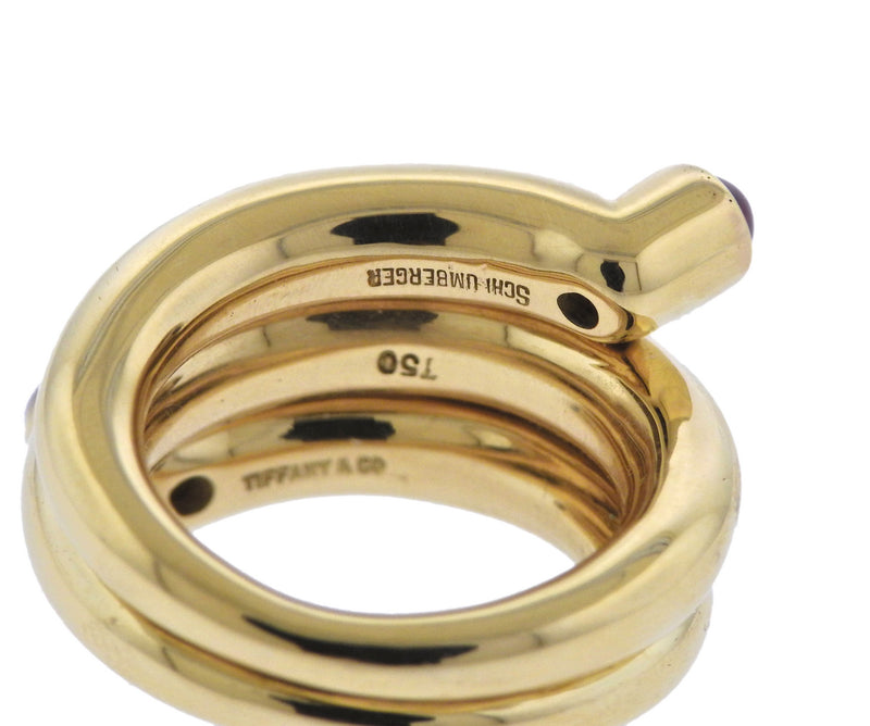 Tiffany & Co Schlumberger Ruby Gold Wrap Ring - Oak Gem