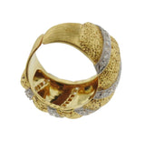 Buccellati Gold Diamond Wide Dome Cuff Ring - Oak Gem