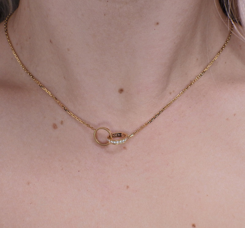 Cartier Love Diamond Yellow Gold Necklace