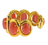 Seaman Schepps Coral Gold Cuff Bracelet - Oak Gem