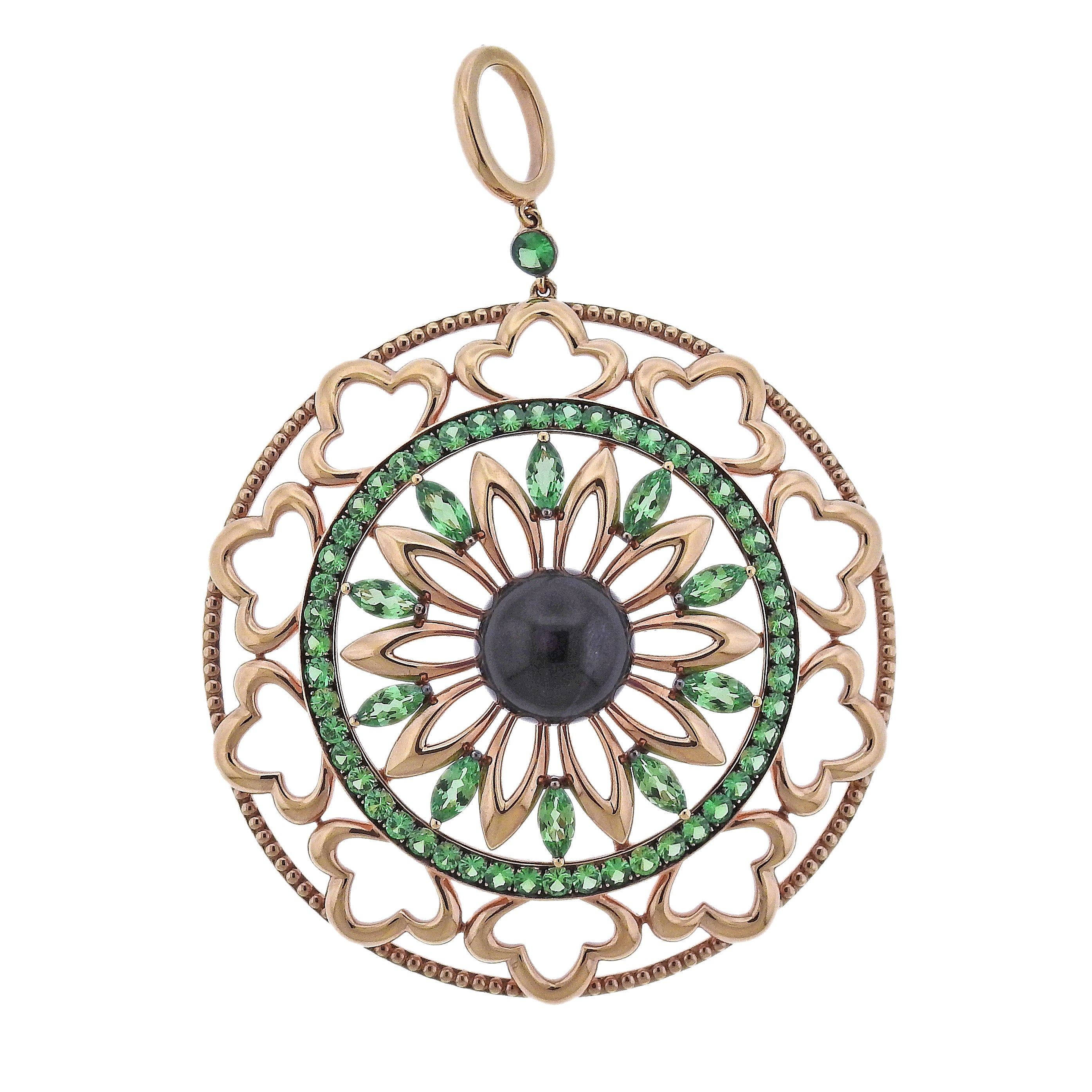 Bucherer Gold Amethyst Tsavorite Pendant
