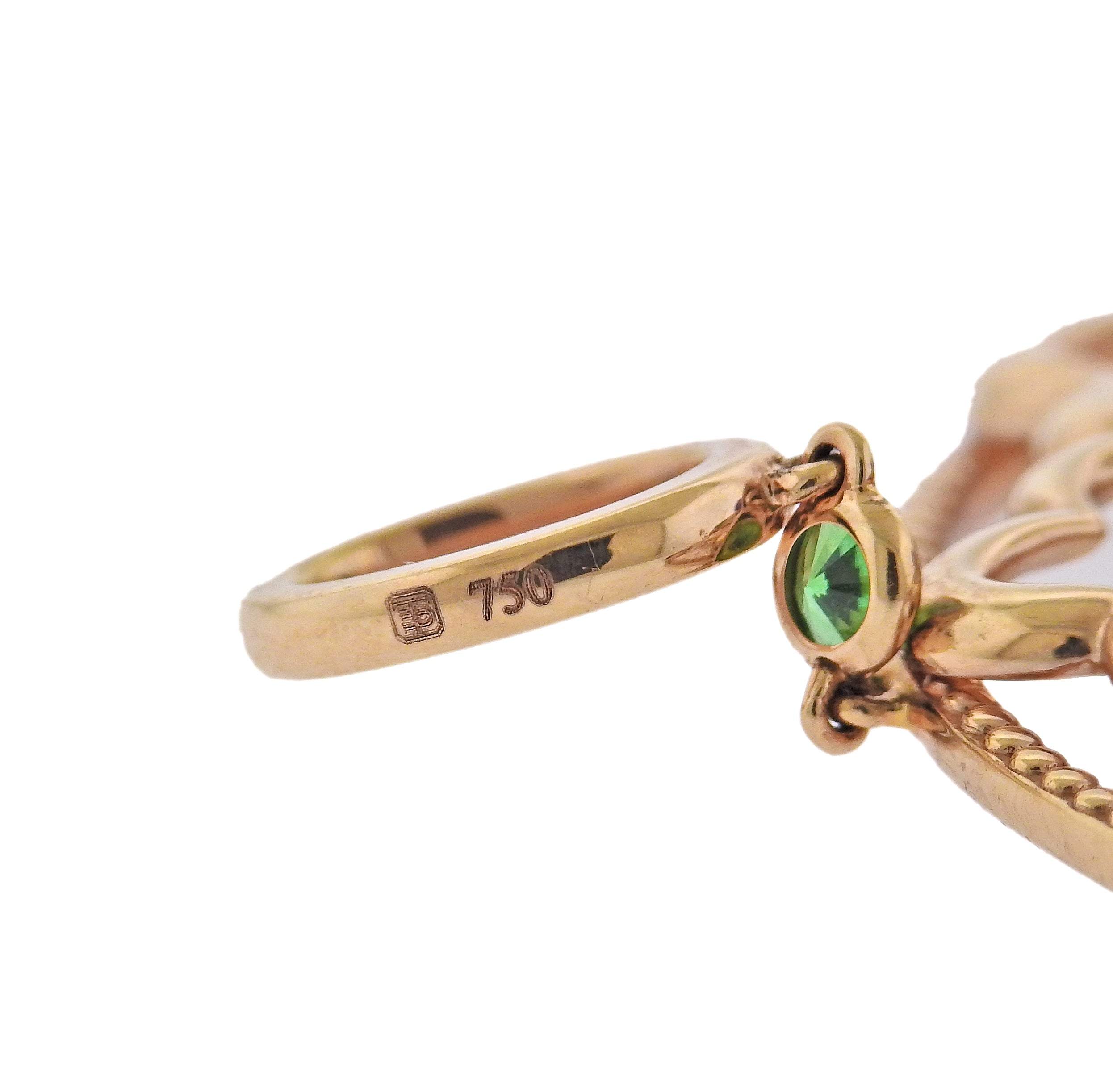 Bucherer Gold Amethyst Tsavorite Pendant