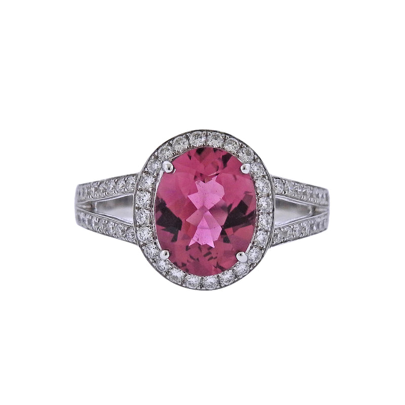 Buy Natural Tourmaline Wedding Ring, Pink Tourmaline Ring, Oval Cut Pink  Tourmaline Diamond Ring Gold, Fine Jewelry Online in India - Etsy