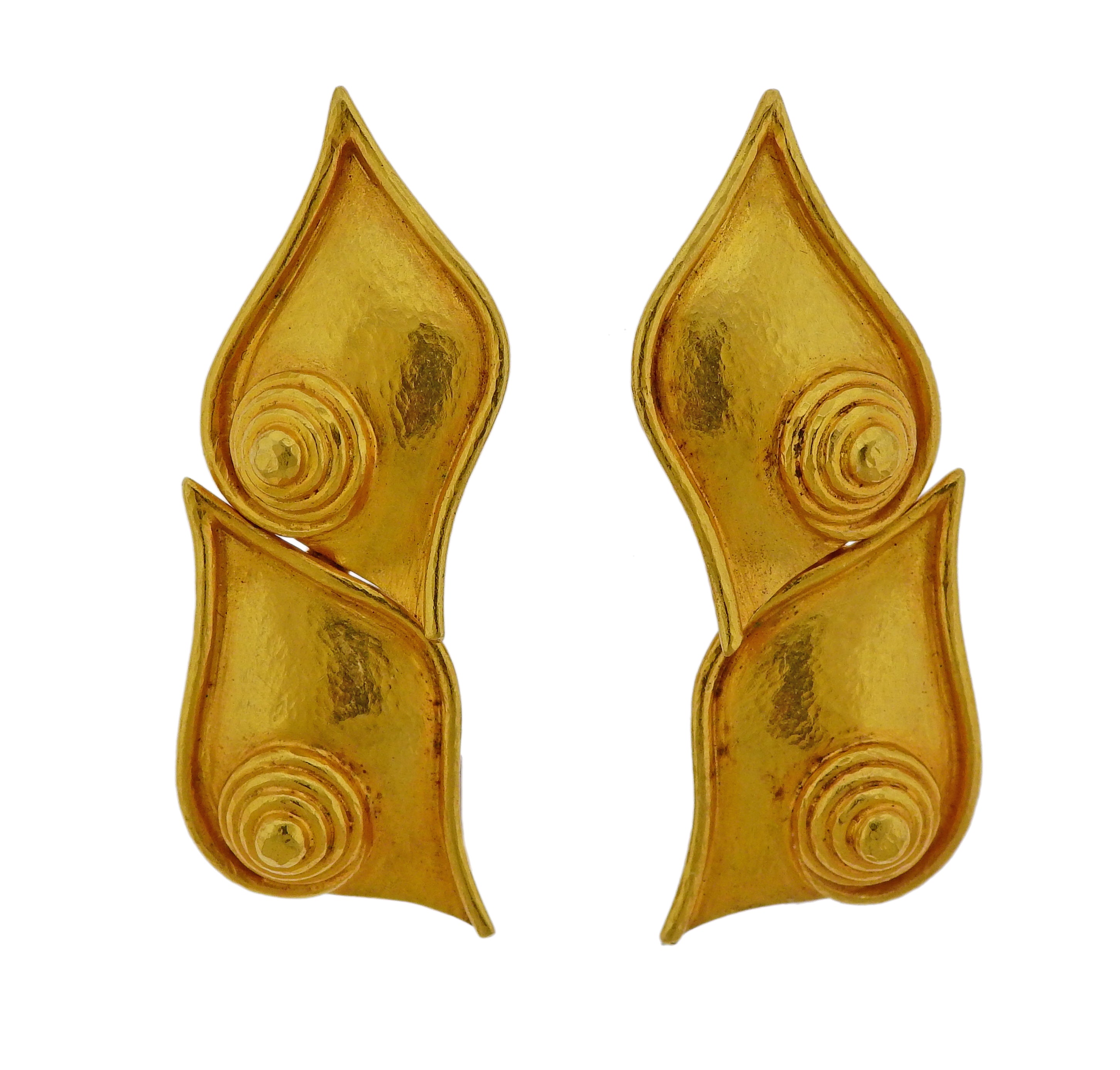 Zolotas Greece Gold Swirl Motif Necklace Earrings Set - Oak Gem
