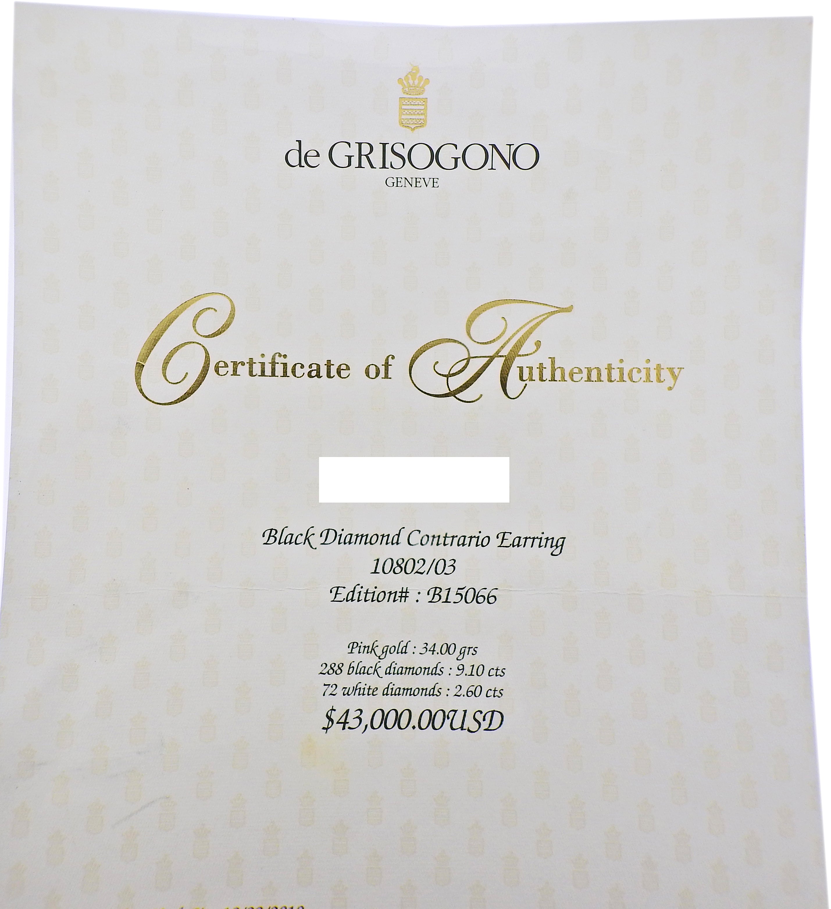 De Grisogono Contrario 11.70 Carat Diamond Rose Gold Earrings - Oak Gem