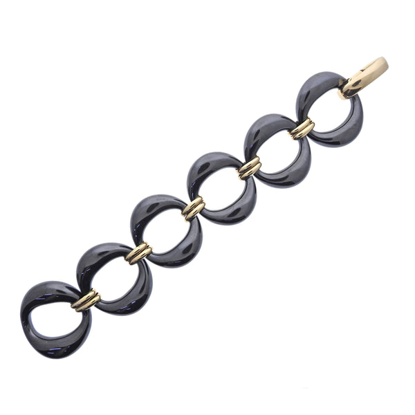 Rose Gold Hematite Link Bracelet