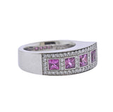 Bucherer Gold Pink Sapphire Diamond Ring