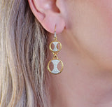 Gurhan Tuxedo Gold Diamond Double Drop Earrings - Oak Gem