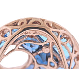 Bellarri Hava Nouveau Blue Topaz Gold Diamond Ring