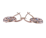 Bellarri Hava Nouveau Blue Topaz Diamond Gold Earrings