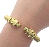 David Webb Ruby Leopard Cuff Bracelet