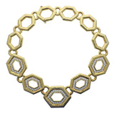 David Webb Gold Diamond Link Necklace