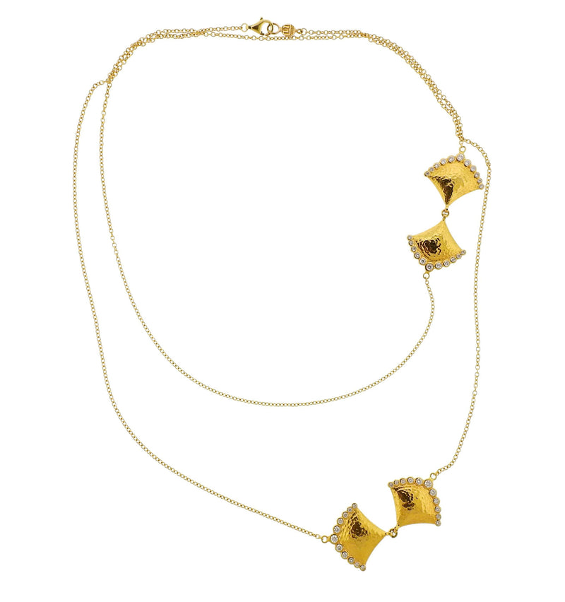 Gurhan Diamond Gold Diamond Station Necklace - Oak Gem