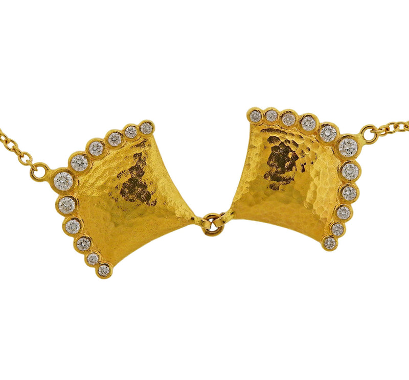 Gurhan Diamond Gold Diamond Station Necklace - Oak Gem