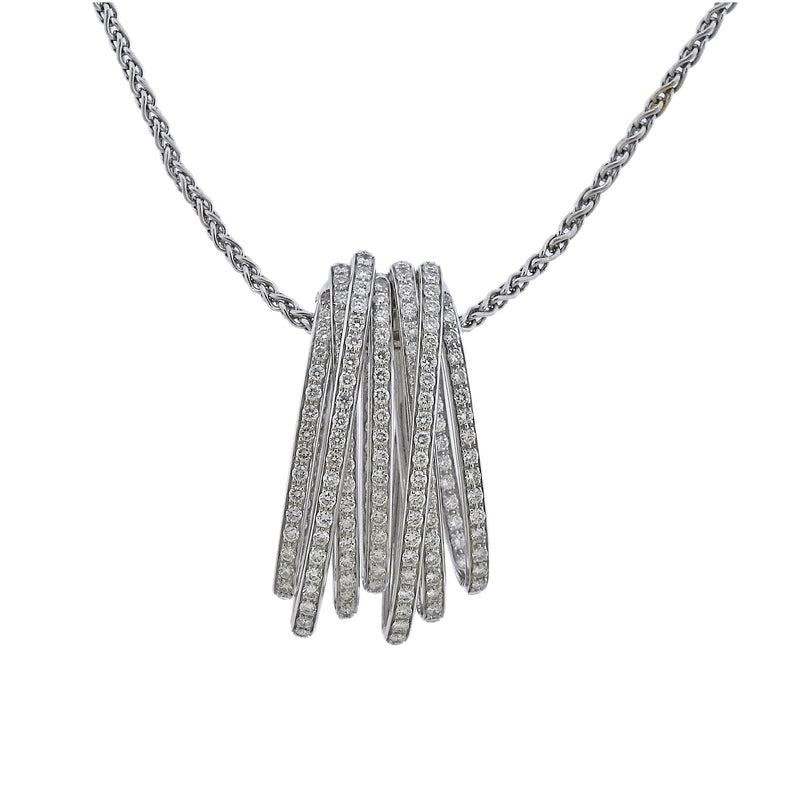 De Grisogono Allegra White Gold Diamond Pendant Necklace