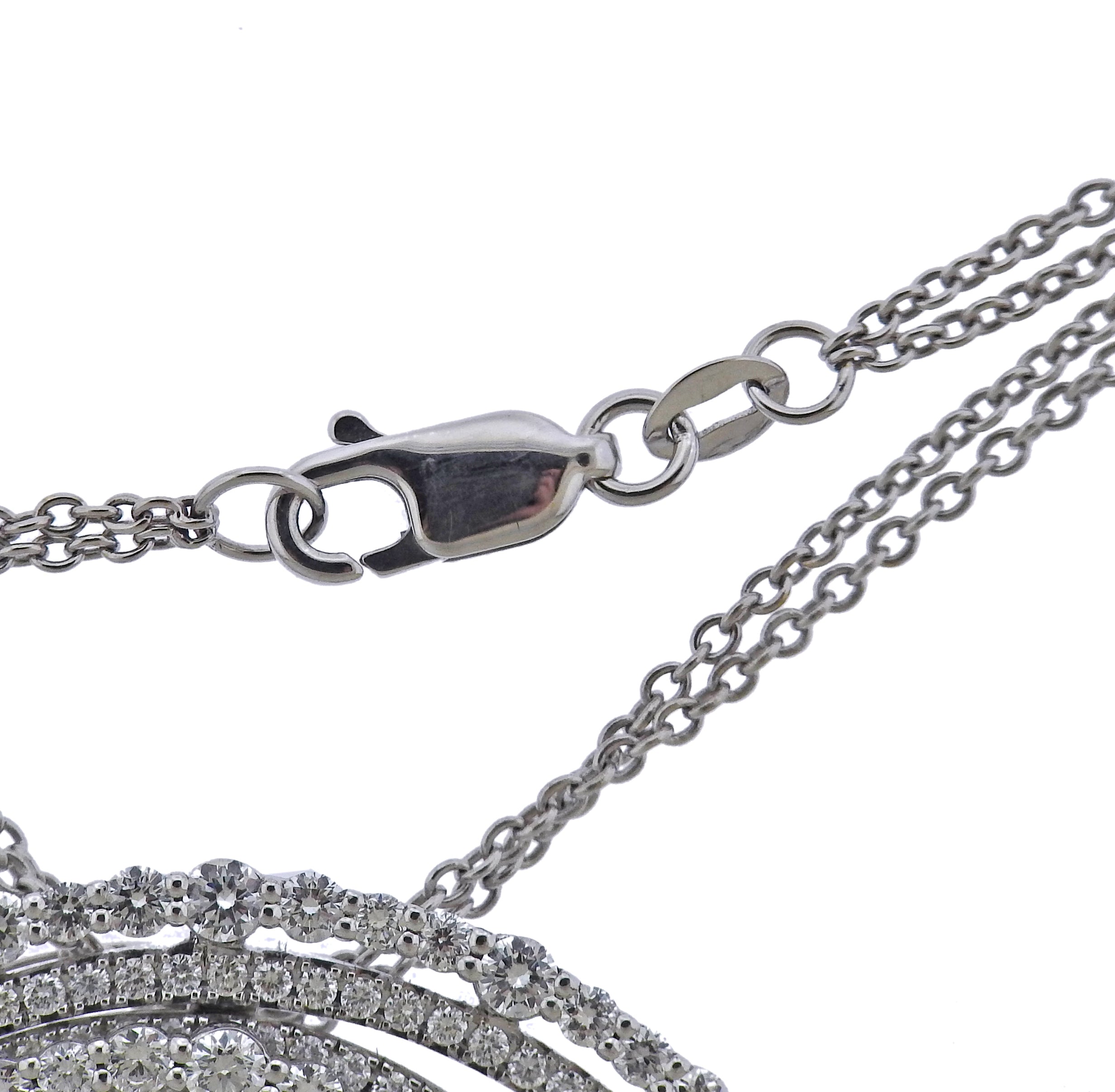 Bucherer Gold 4.25ctw Diamond Pendant Necklace