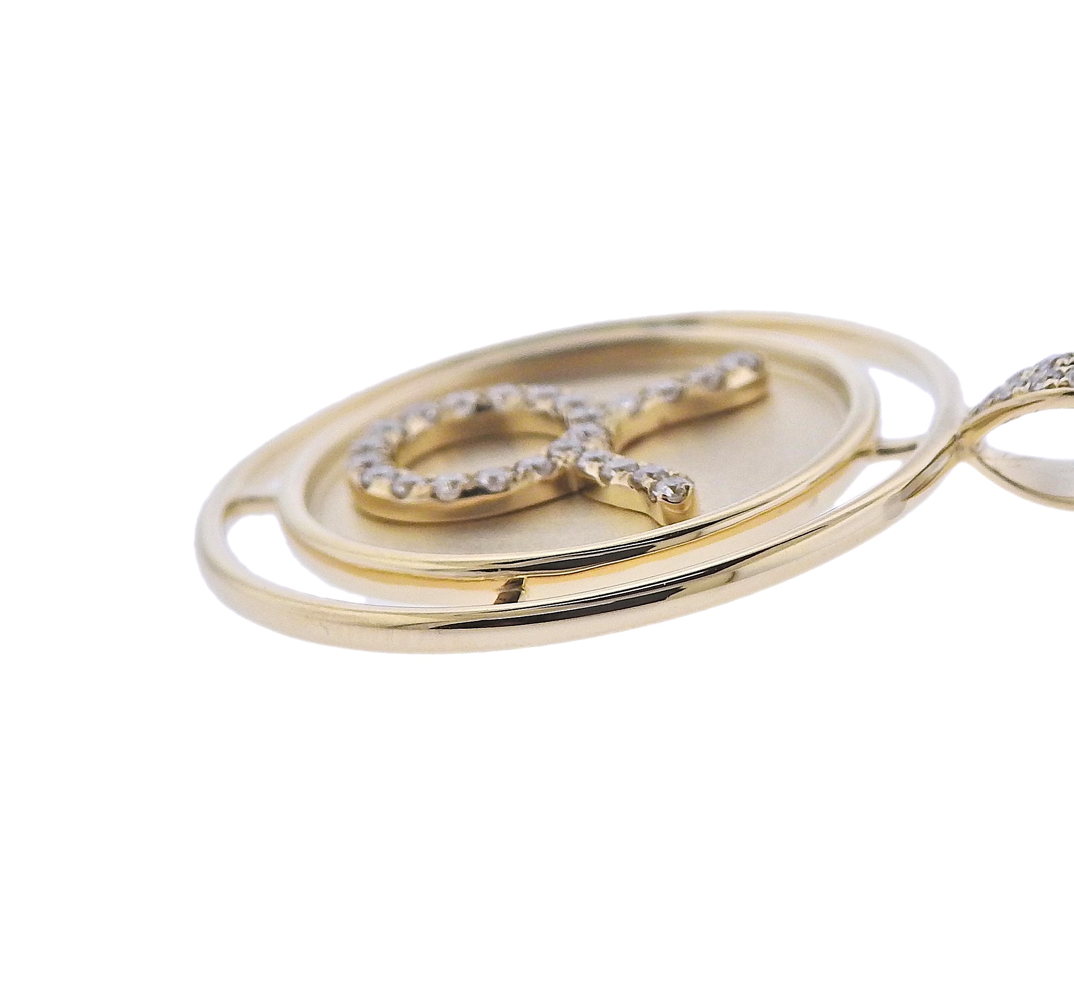 Doves Doron Paloma Gold Diamond Taurus Zodiac Pendant