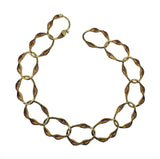1980s Angela Cummings Ruby Gold Link Necklace - Oak Gem