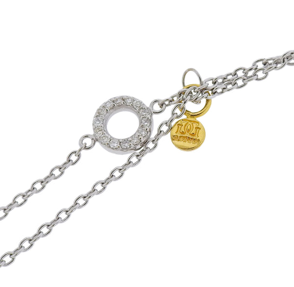 Gurhan Long Hoopla Diamond Gold Station Necklace - Oak Gem