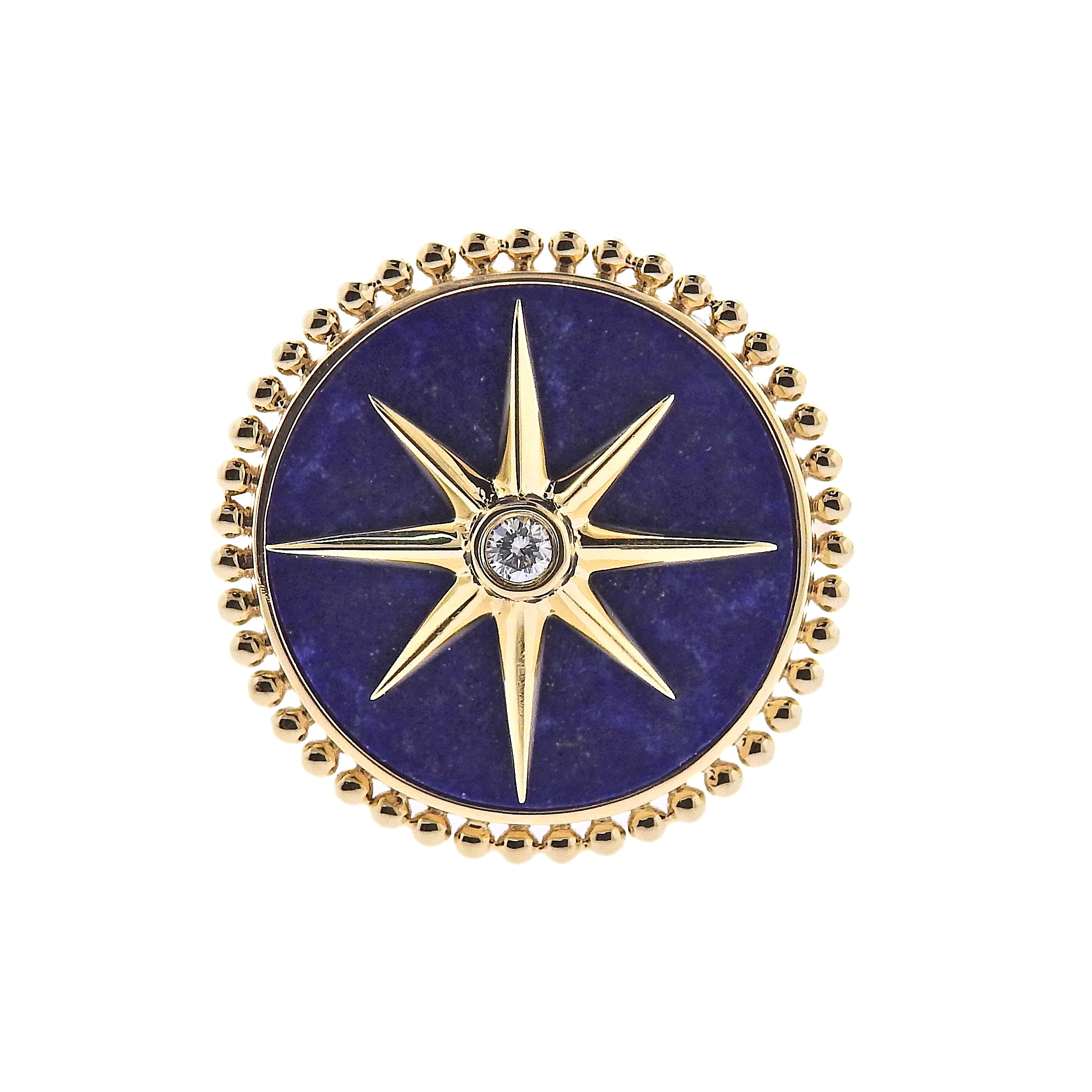 Doves Doron Paloma Gold Diamond Lapis Ring