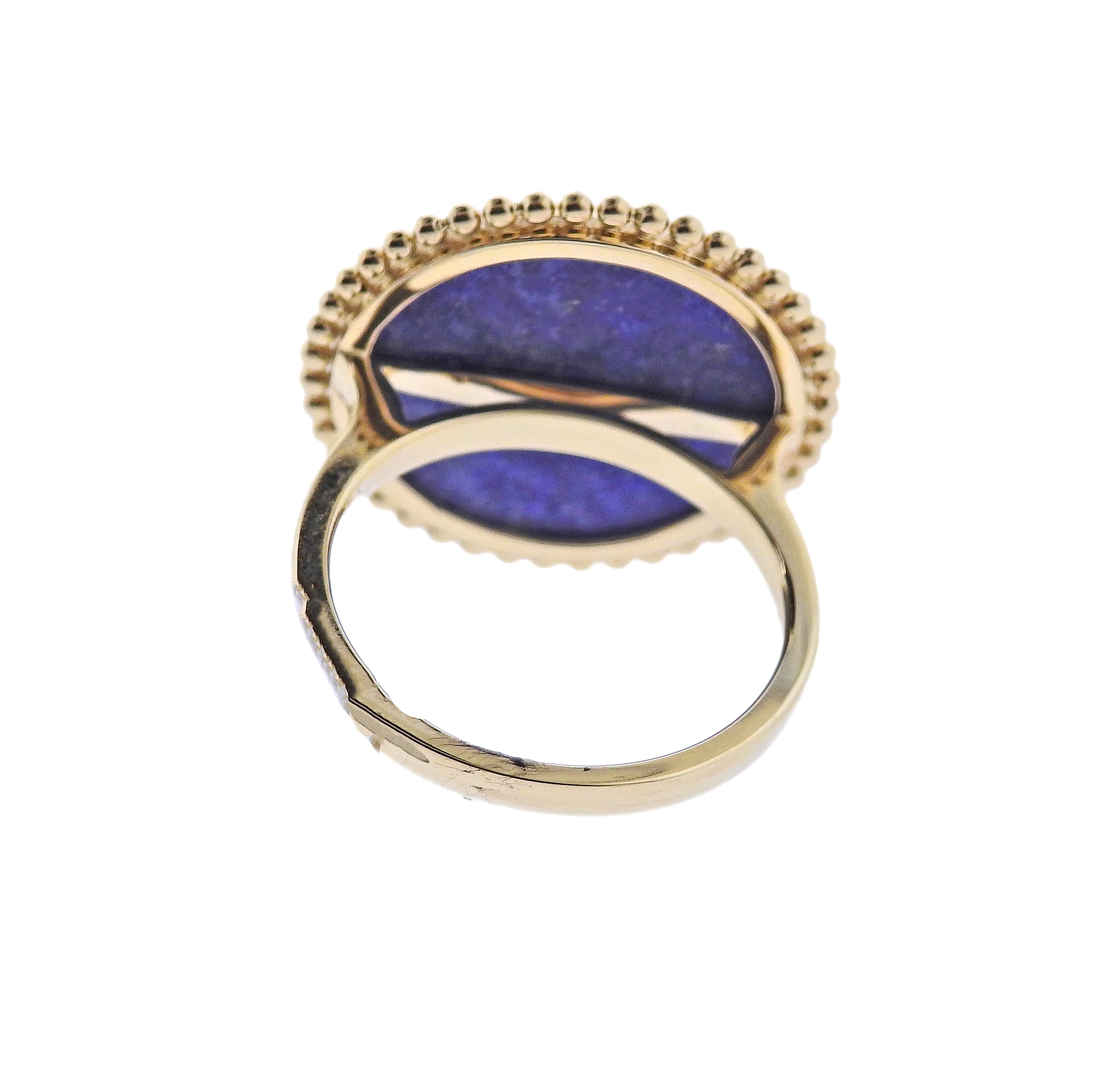 Doves Doron Paloma Gold Diamond Lapis Ring