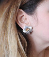 Buccellati Diamond Gold Flower Earrings - Oak Gem