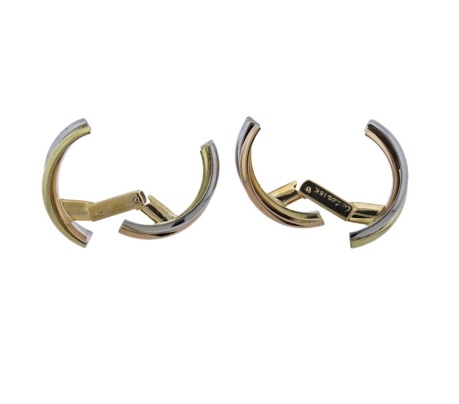 Vintage Cartier Trinity Gold Cufflinks - Oak Gem