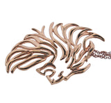 Bucherer Gold Diamond Sapphire Lion Head Pendant Necklace