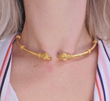 Zolotas Greece Chimera Collar Gold Necklace