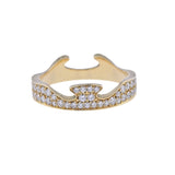 Georg Jensen Fusion Yellow Gold Diamond End Ring #1370