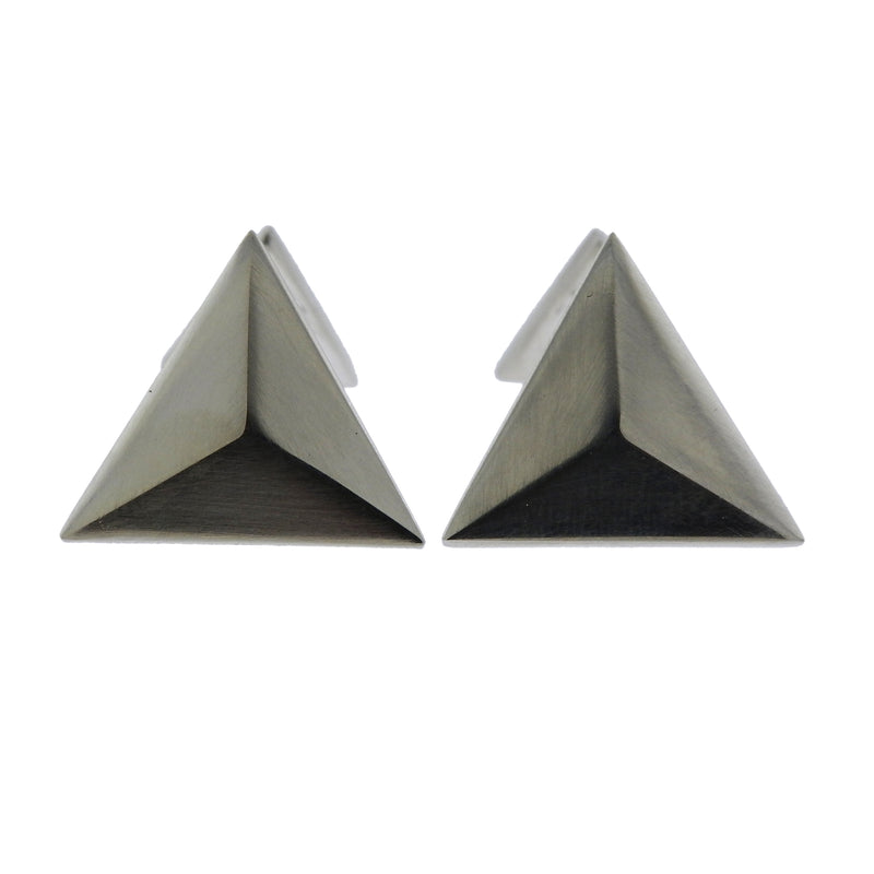 Georg Jensen Art Deco Sterling Silver Triangle Cufflinks - Oak Gem
