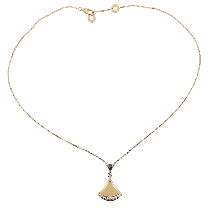 Bulgari Diva's Dream Diamond Rose Gold Pendant Necklace