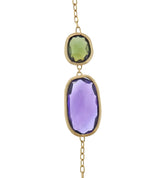 Marco Bicego Murano 18K Gold Mix Gemstone Long Link Necklace